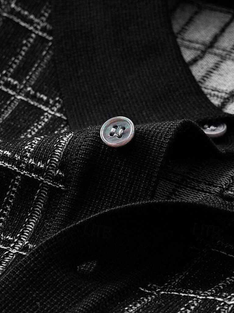 Classic Noir Knit Polo Shirt - Nordwr