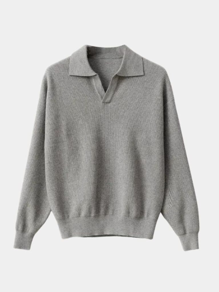 Essential V-Neck Polo Sweater - Nordwr