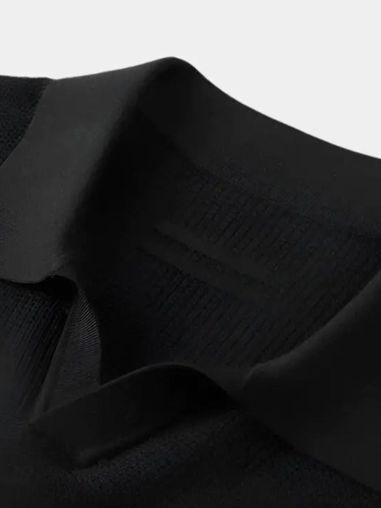 Casual Buttonless Knit Polo Shirt - Nordwr