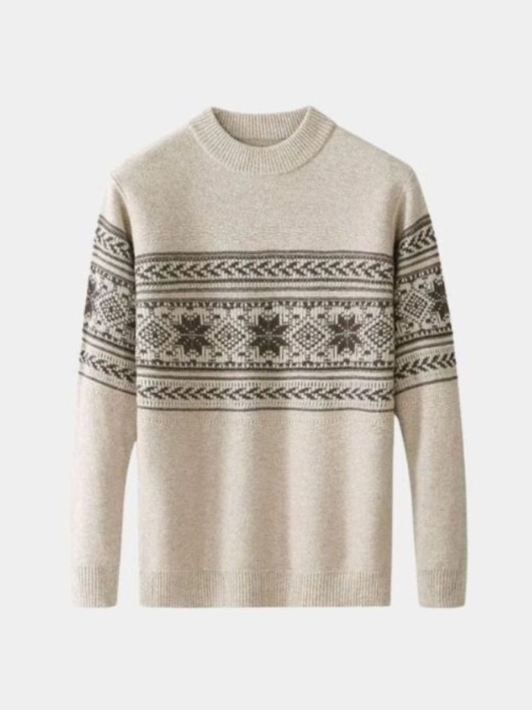 100% Wool Fair Isle Pullover Sweater Jumper - Nordwr