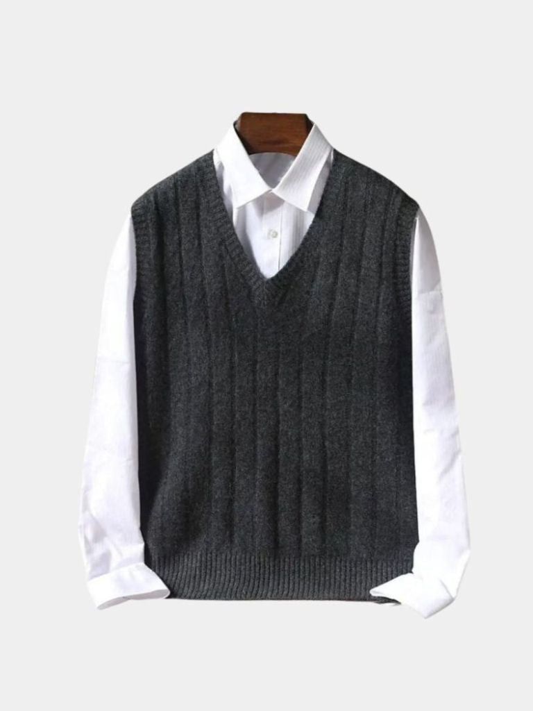 100% Merino Wool Pullover Sweater Vest - Nordwr