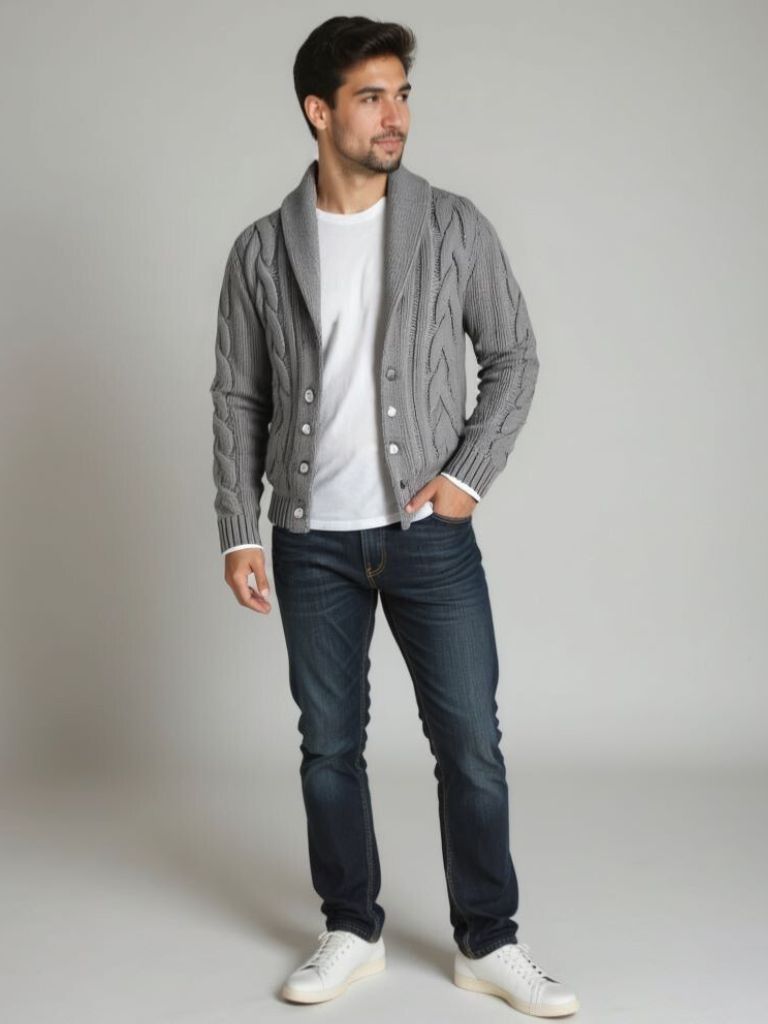 Men's Knitted Cardigan - Nordwr