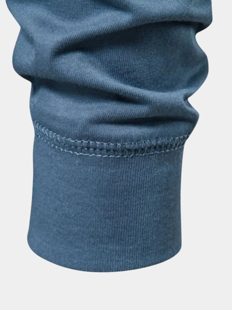 Minimalist Henry Neck Long Sleeve T-Shirt - Nordwr