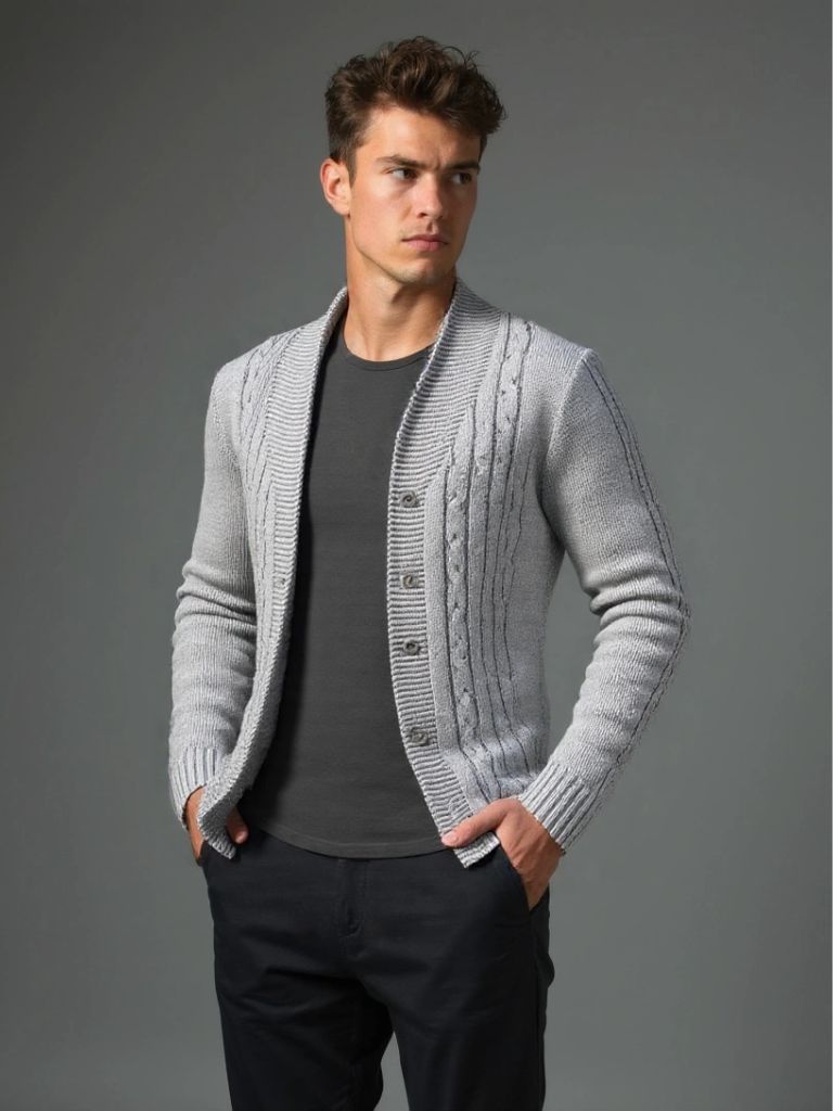 Men's Elegant Knit Cardigan - Nordwr