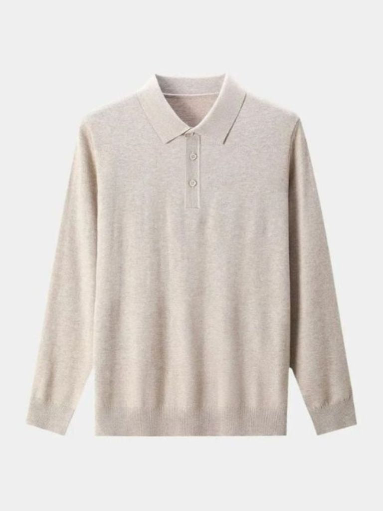 Wool Knit Button Up Polo Pullover - Nordwr