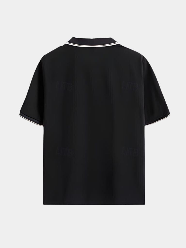 Timeless Black V-Neck Polo - Nordwr
