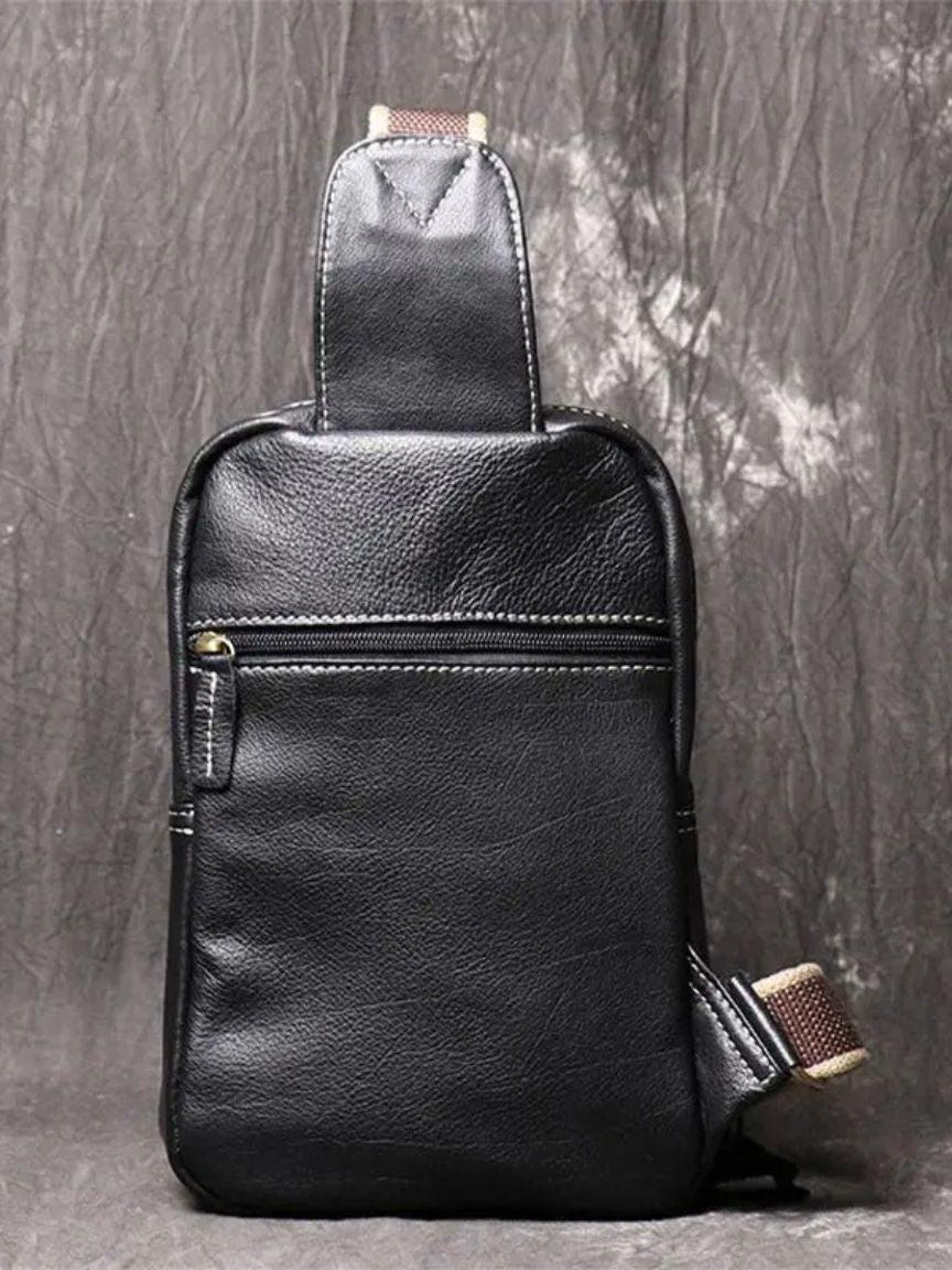Minimalist Leather Shoulder Bag - Nordwr