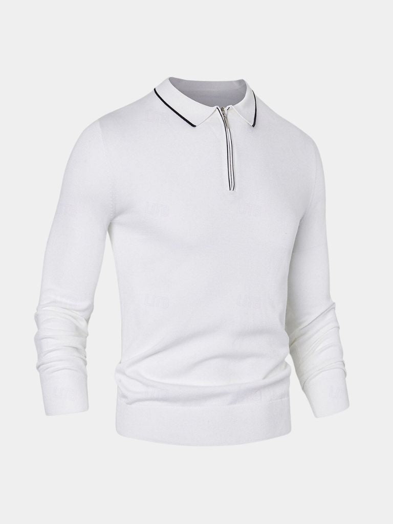 Ivory Elite Long Sleeve Polo – Nordwr