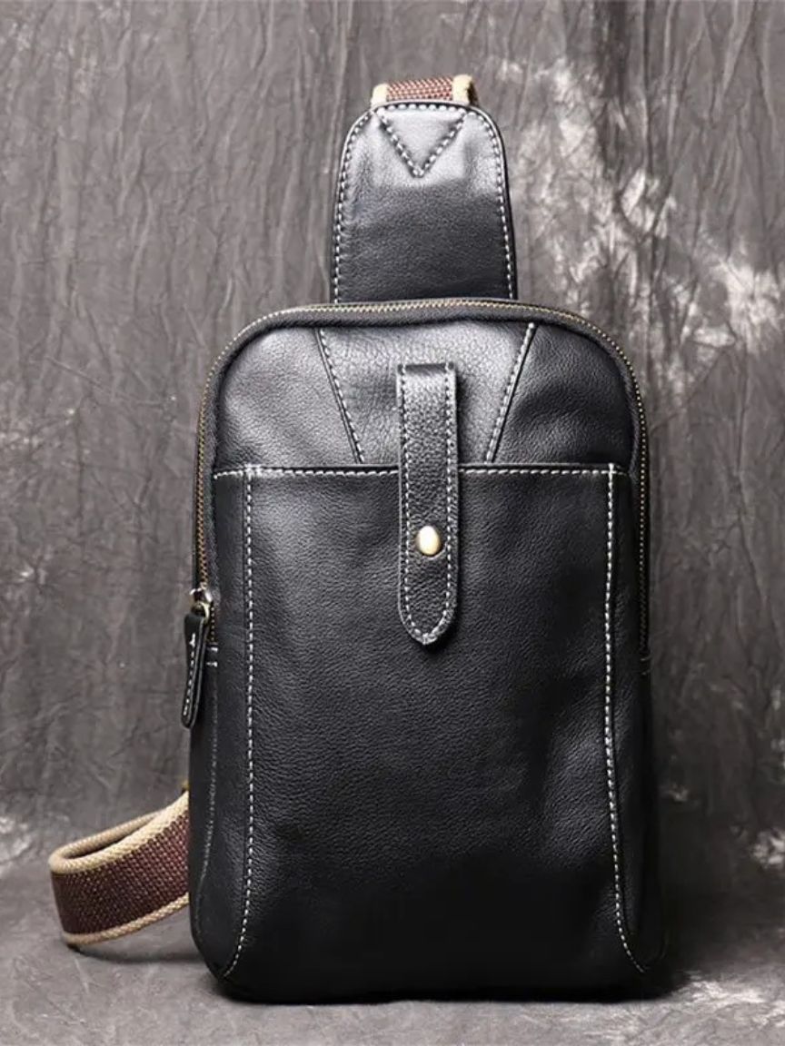 Minimalist Leather Shoulder Bag - Nordwr