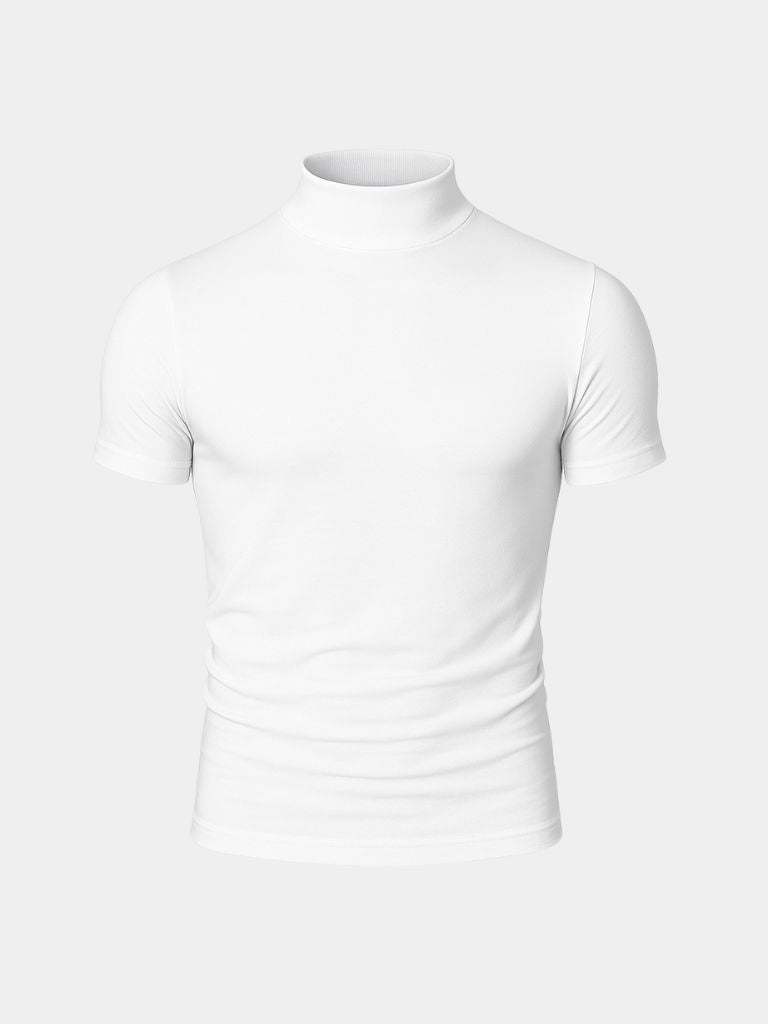 Solid Casual Turtle Neck T-Shirt - Nordwr
