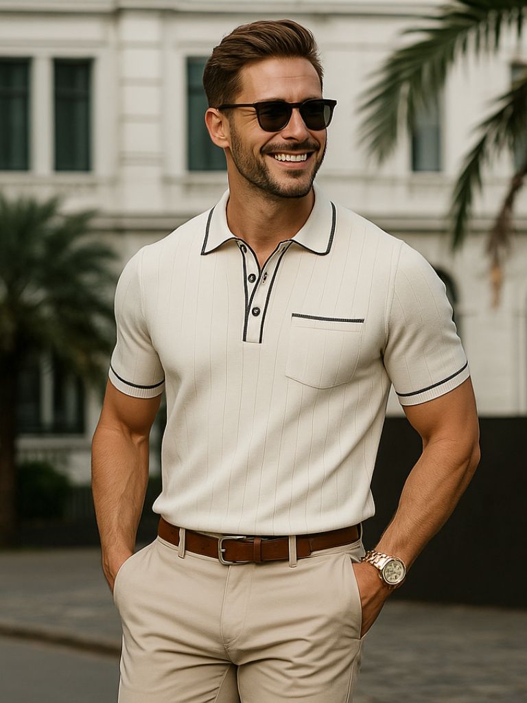 Old Money Knit Polo Shirt - Nordwr