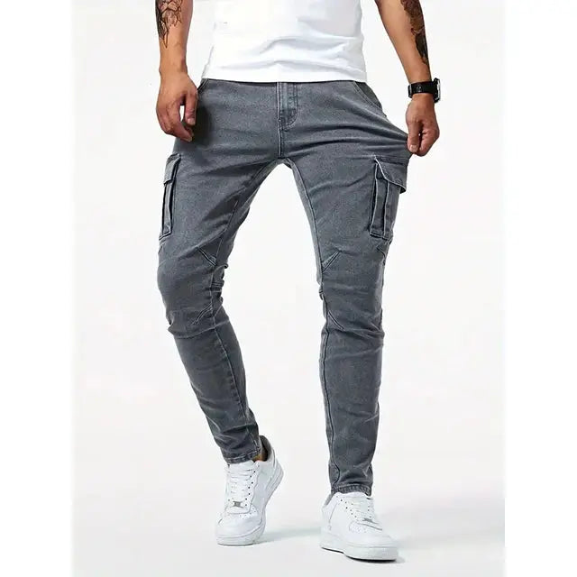Denim Jeans Cargo Trousers - Nordwr