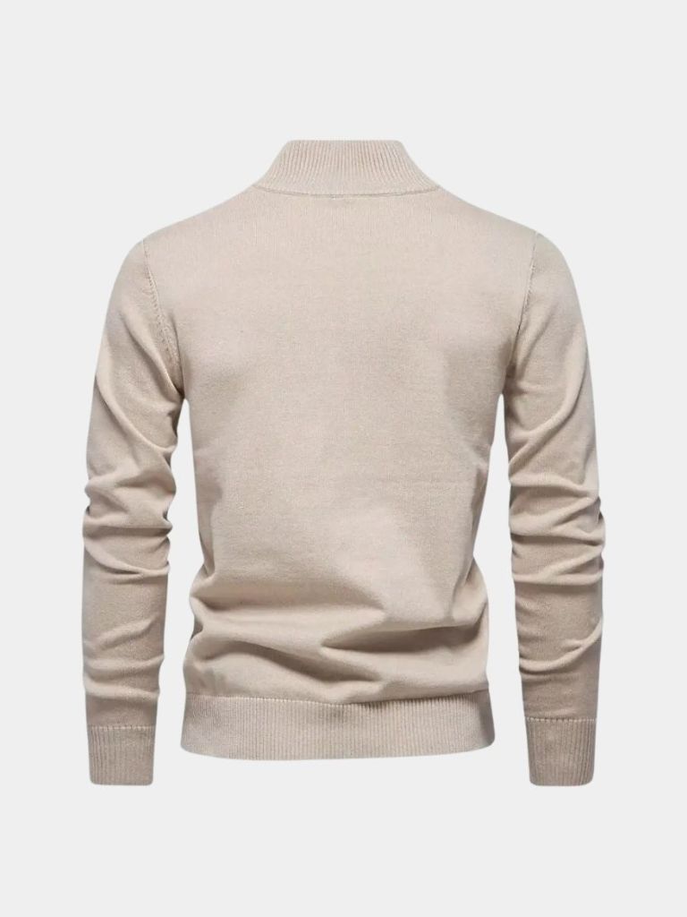 Half Zip Knitwear Solid Color Cardigan Sweater - Nordwr