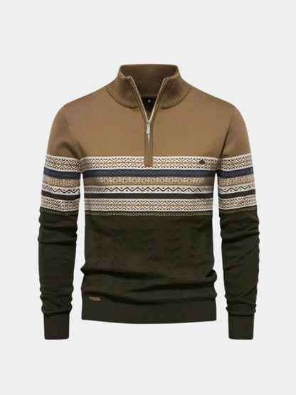 Half Zip Knit Pullover Sweater - Nordwr