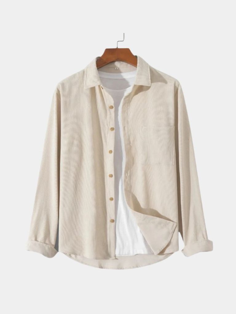 Casual Solid Corduroy Shirt - Nordwr