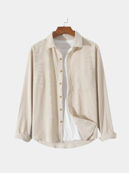 Casual Solid Corduroy Shirt - Nordwr