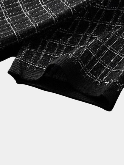 Classic Noir Knit Polo Shirt - Nordwr