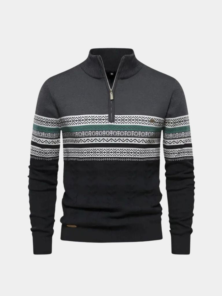Half Zip Knit Pullover Sweater - Nordwr