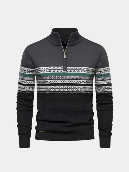 Half Zip Knit Pullover Sweater - Nordwr