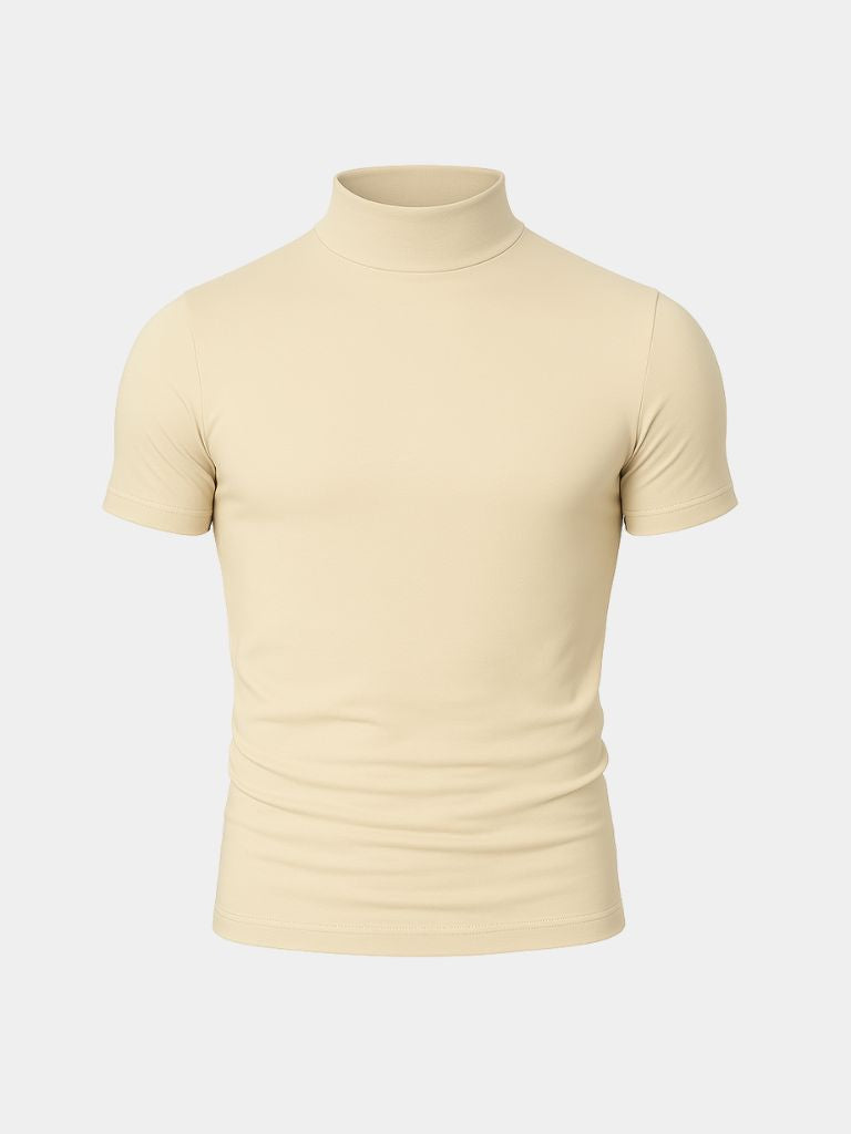 Solid Casual Turtle Neck T-Shirt - Nordwr