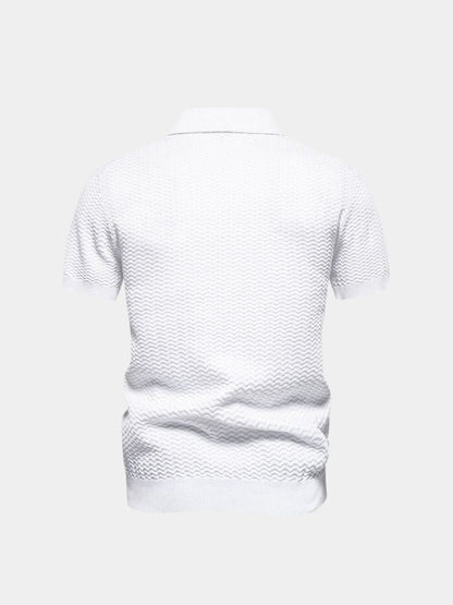 Classic Fit Quarter Zip Business Casual Short Sleeves Polo - Nordwr
