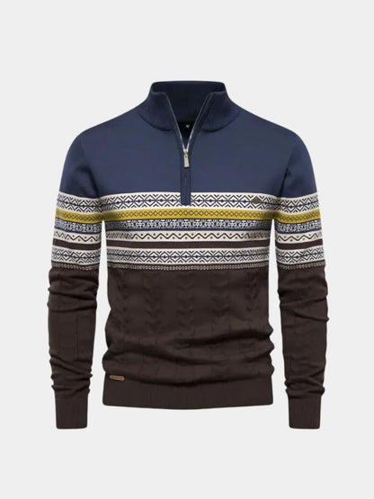 Half Zip Knit Pullover Sweater - Nordwr