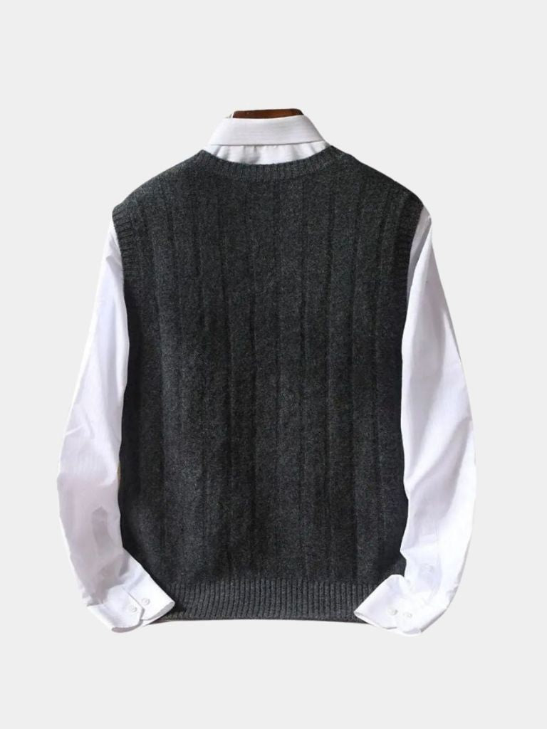 100% Merino Wool Pullover Sweater Vest - Nordwr