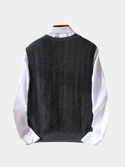 100% Merino Wool Pullover Sweater Vest - Nordwr