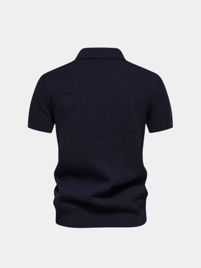 Classic Fit Quarter Zip Business Casual Short Sleeves Polo - Nordwr