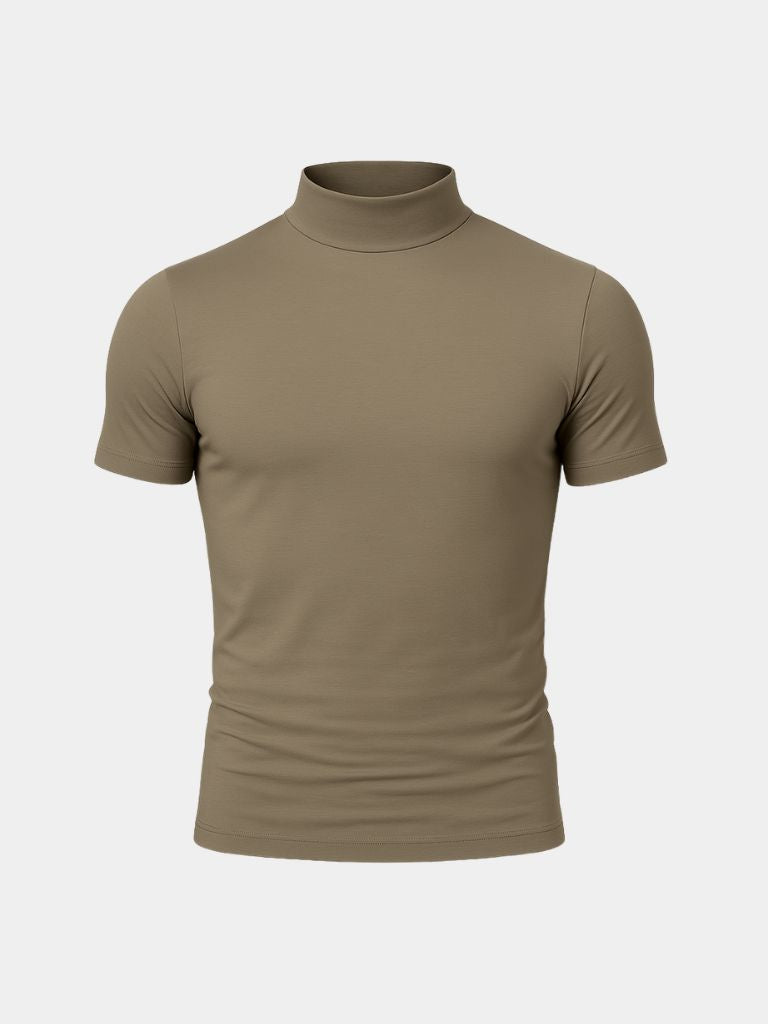Solid Casual Turtle Neck T-Shirt - Nordwr