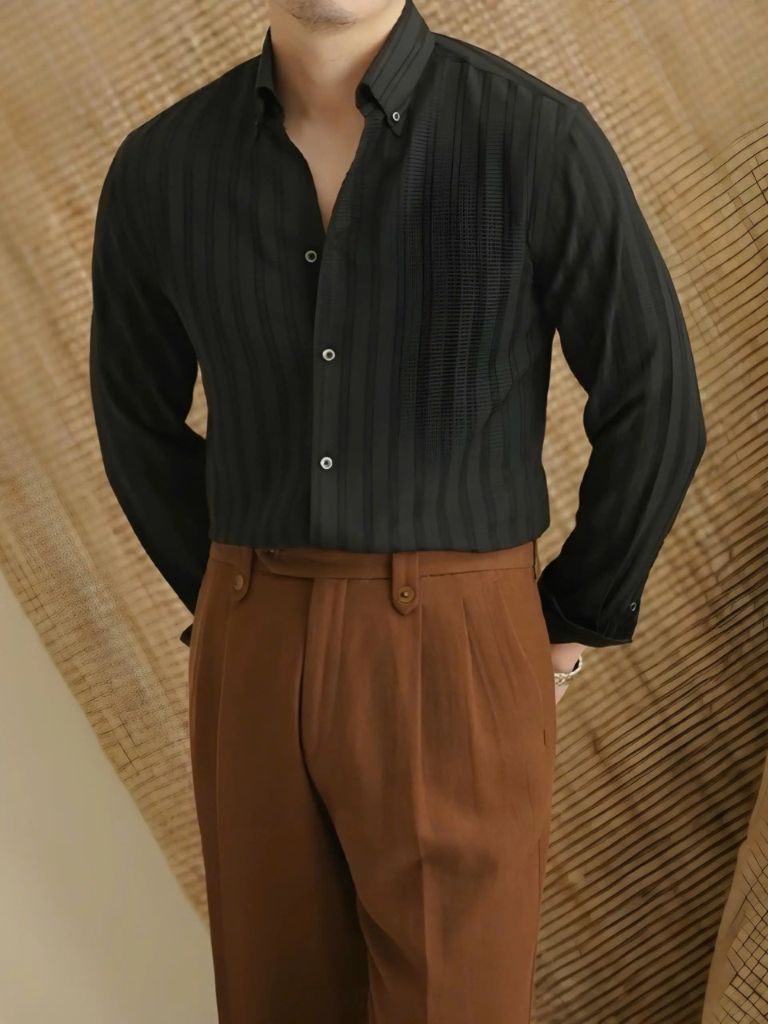 Striped Button Down Seersucker Shirt - Nordwr