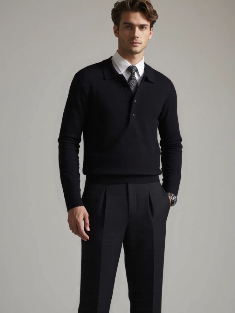 Old Money Knit Polo Sweater - Nordwr