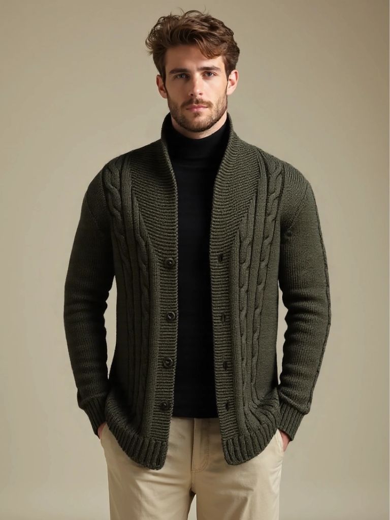 Men's Elegant Knit Cardigan - Nordwr