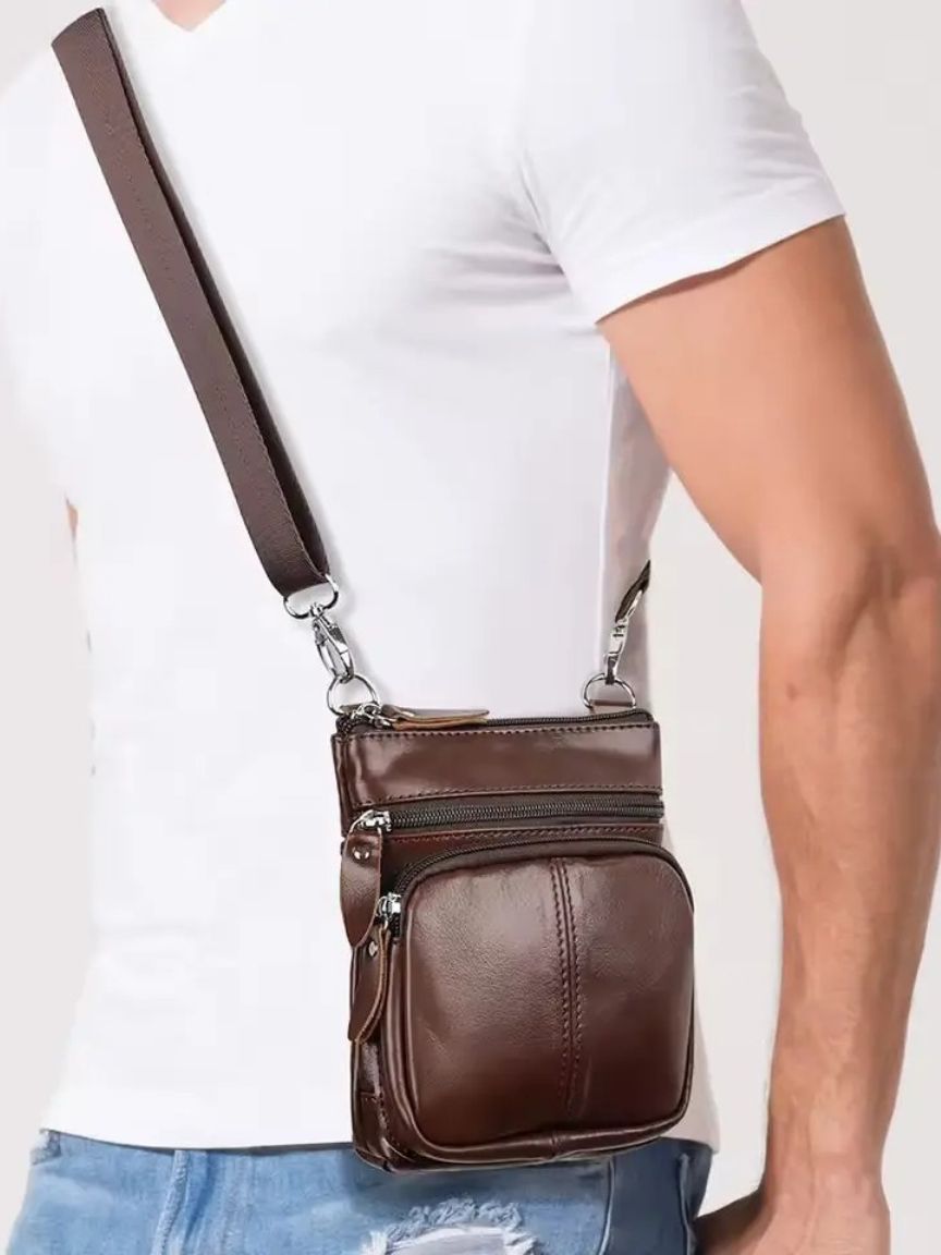 Crossbody Leather Shoulder Bag - Nordwr