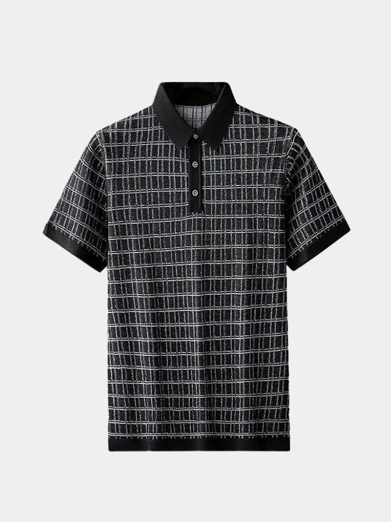 Classic Noir Knit Polo Shirt - Nordwr