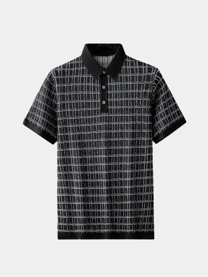 Classic Noir Knit Polo Shirt - Nordwr