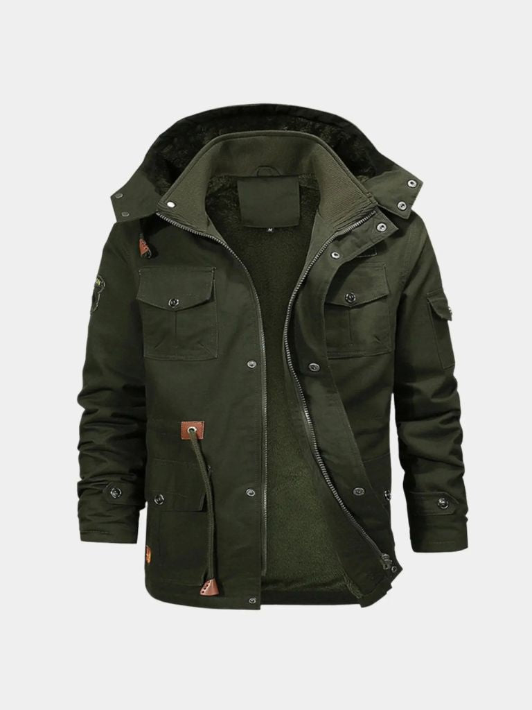 Fleece Hooded Bomber Jacket - Nordwr