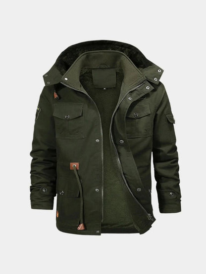 Fleece Hooded Bomber Jacket - Nordwr