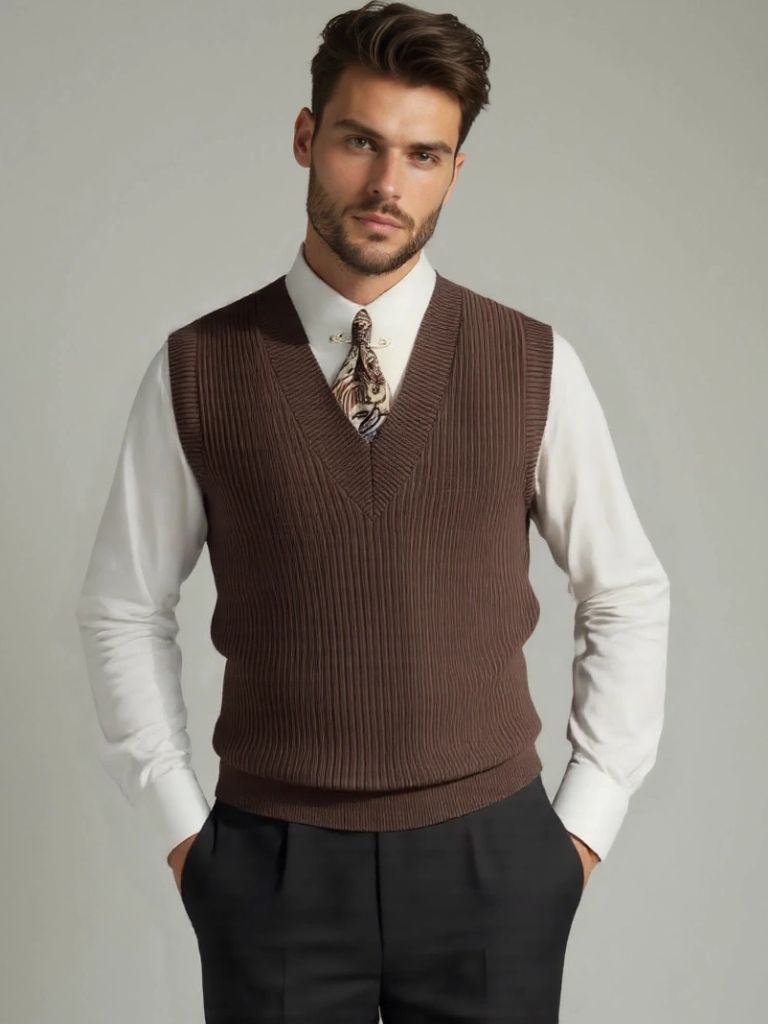 Knit Vest Waistcoat - Nordwr