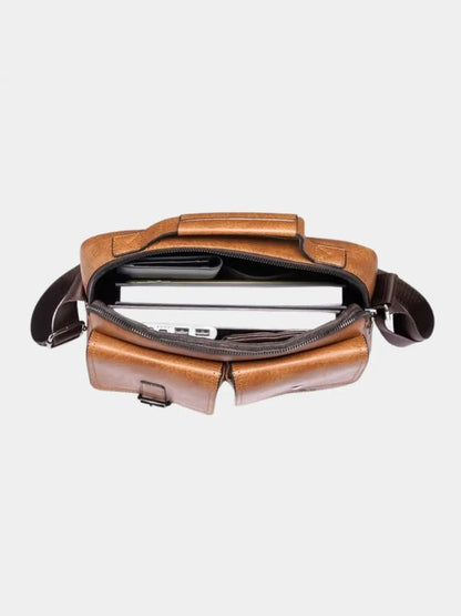 Retro Leather Square Shoulder Bag - Nordwr