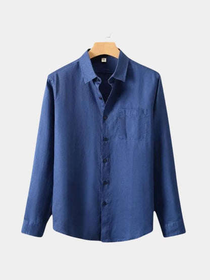 Long Sleeve Essential Linen Shirt - Nordwr