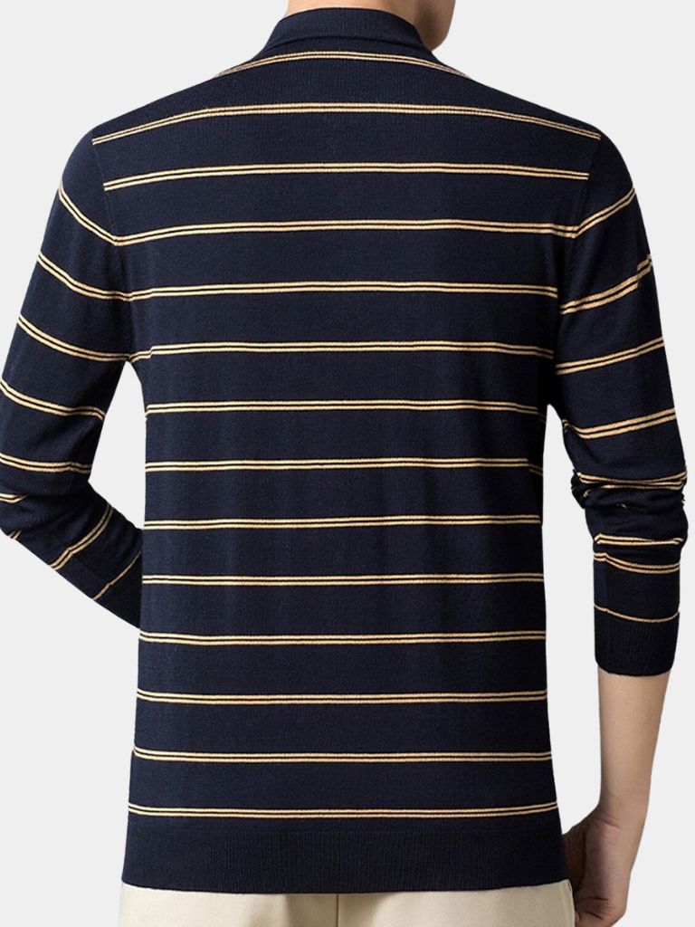 Navy Sunset Striped Polo - Nordwr