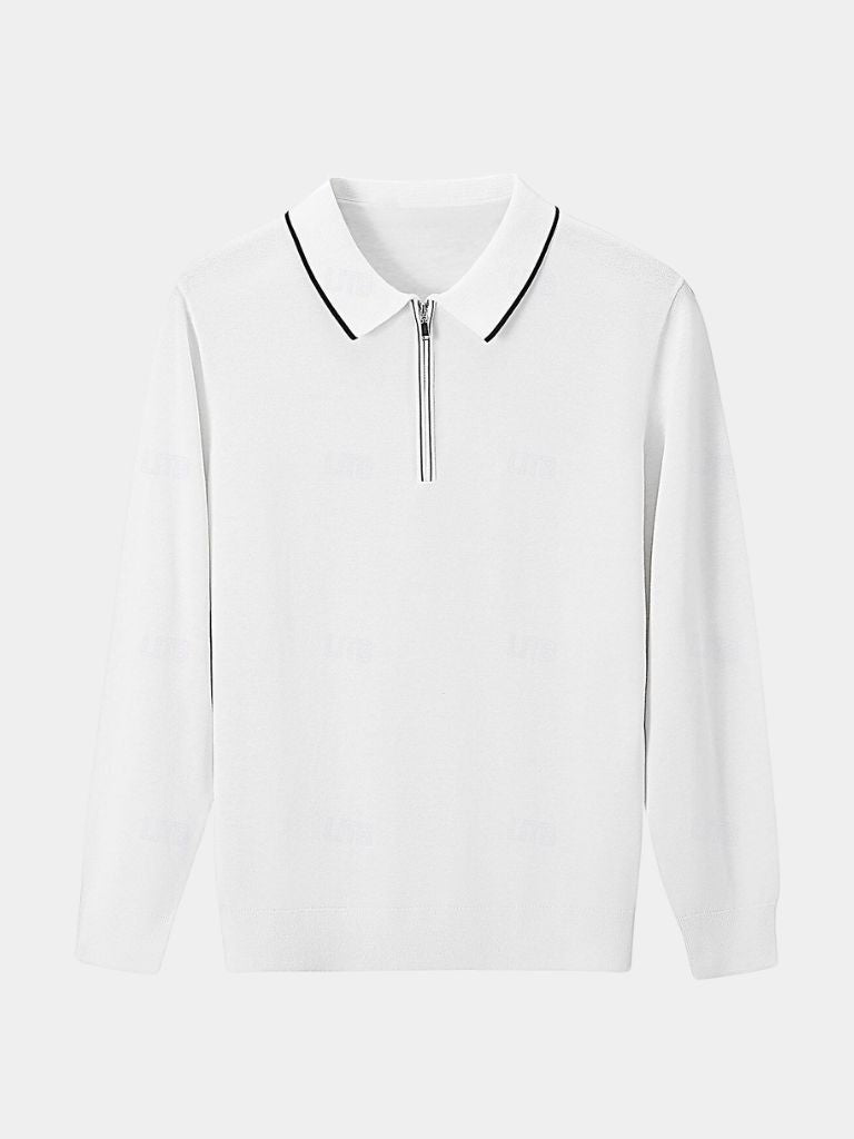 Ivory Elite Long Sleeve Polo – Nordwr