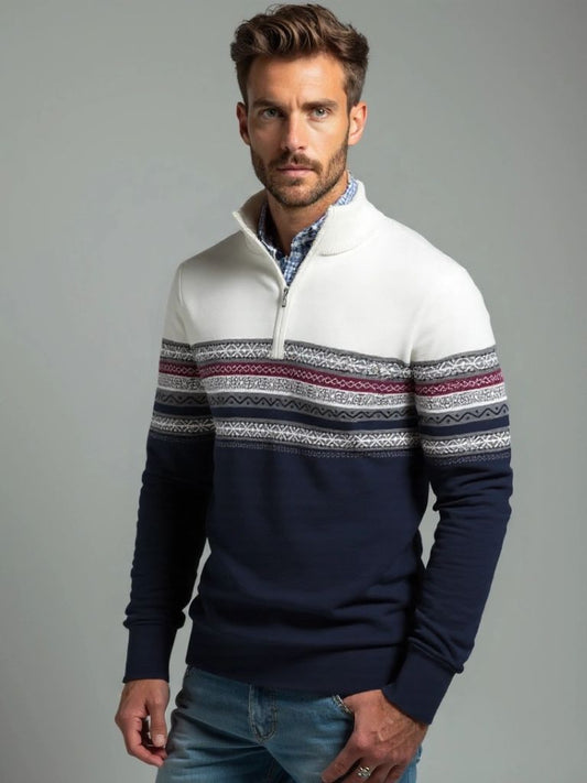 Half Zip Knit Pullover Sweater - Nordwr