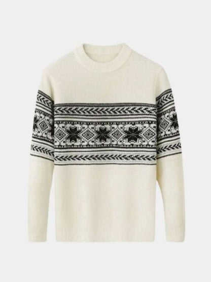 100% Wool Fair Isle Pullover Sweater Jumper - Nordwr