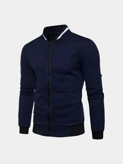 Textured Casual Bomber Jacket - Nordwr