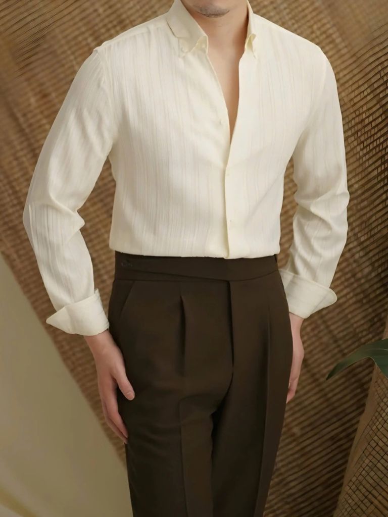 Striped Button Down Seersucker Shirt - Nordwr