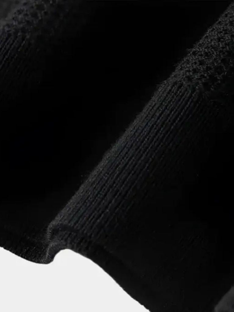 Casual Buttonless Knit Polo Shirt - Nordwr