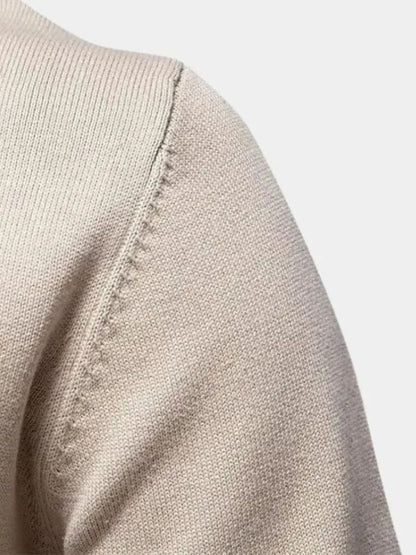 Half Zip Knitwear Solid Color Cardigan Sweater - Nordwr