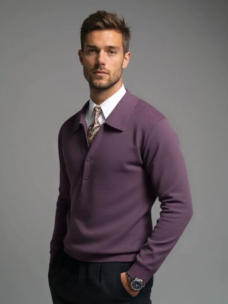 Old Money Knit Polo Sweater - Nordwr